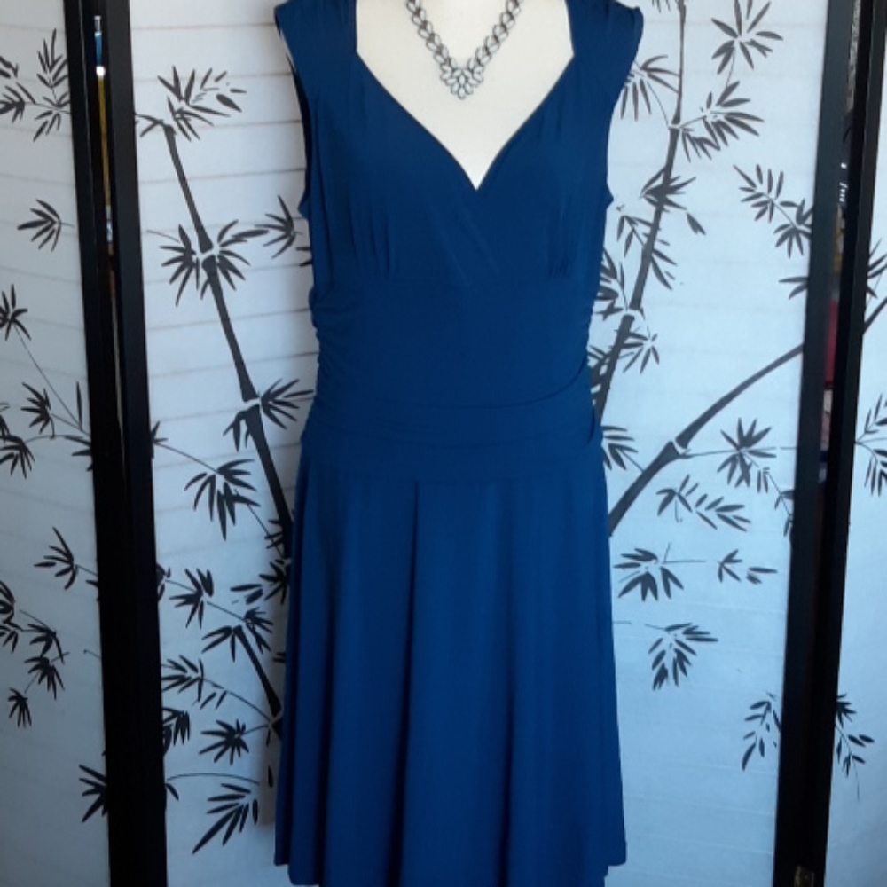 NWOT Avon tummy control blue dress